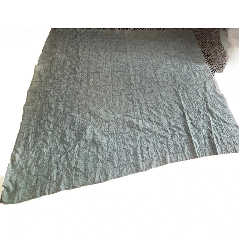 Antiques Country Squares Quilt, Handmade Patchwork Quilt Fits a queen bed FLAWED